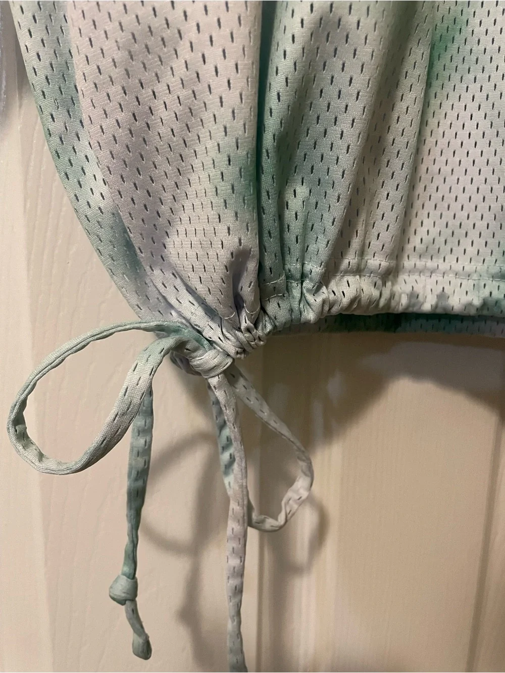Nike Green Tie-Dye Mesh Top with Drawstring Waist
